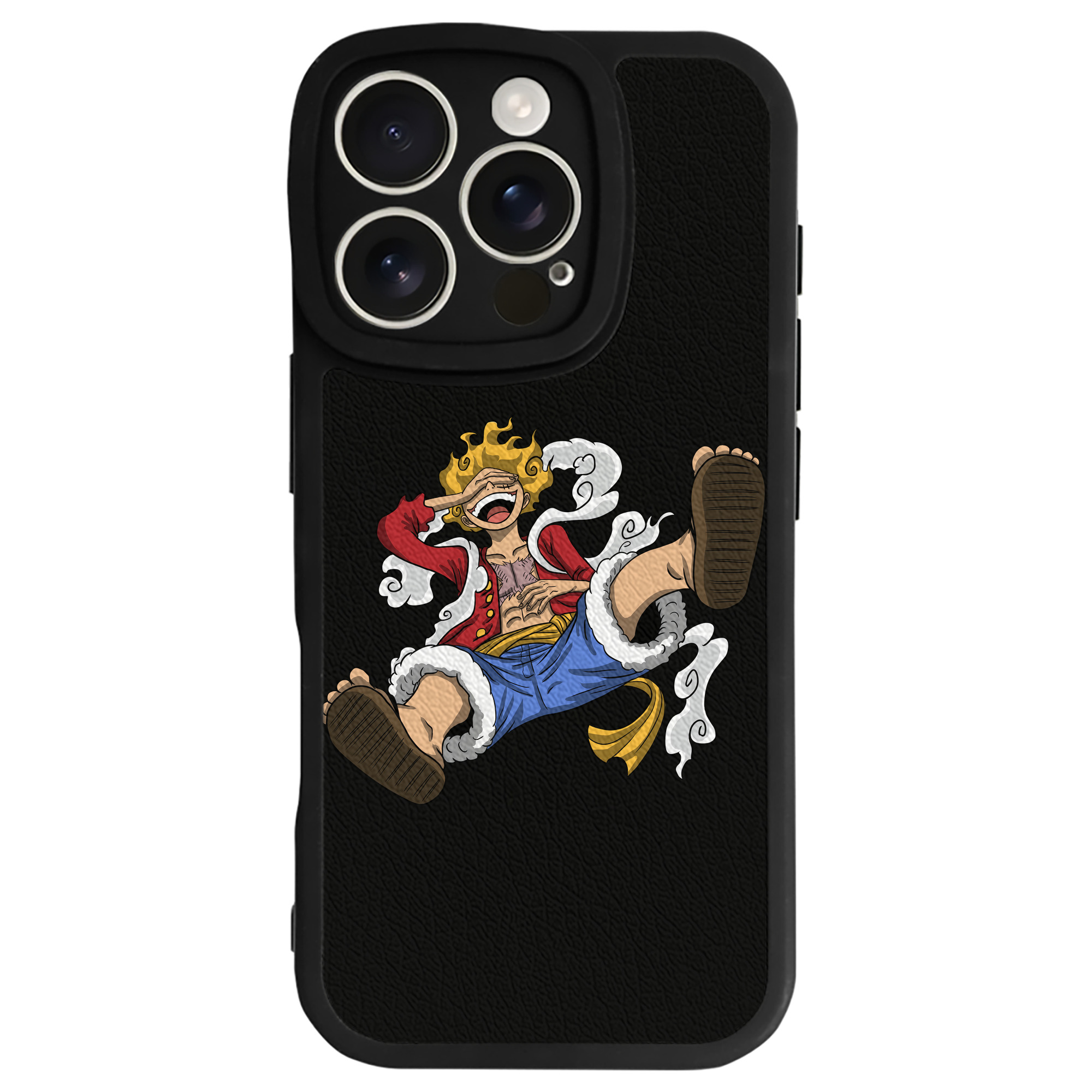 （画像用） ワンピース モンキー・D・ルフィ ONE PIECE Monkey D. Luffy 【iPhone 16シリーズ対応】シリコンスマホケース（レザー調） 材質：シリコン